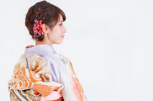 振袖を着た女性 晴れ着,成人の日,成人の写真素材