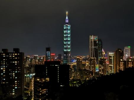 台湾・台北 象山から台北101の夜景 台湾・台北 象山から台北101の夜景 台湾,台北,象山の写真素材
