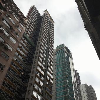 香港の高層マンション 香港,高層マンション,高層ビルの写真素材