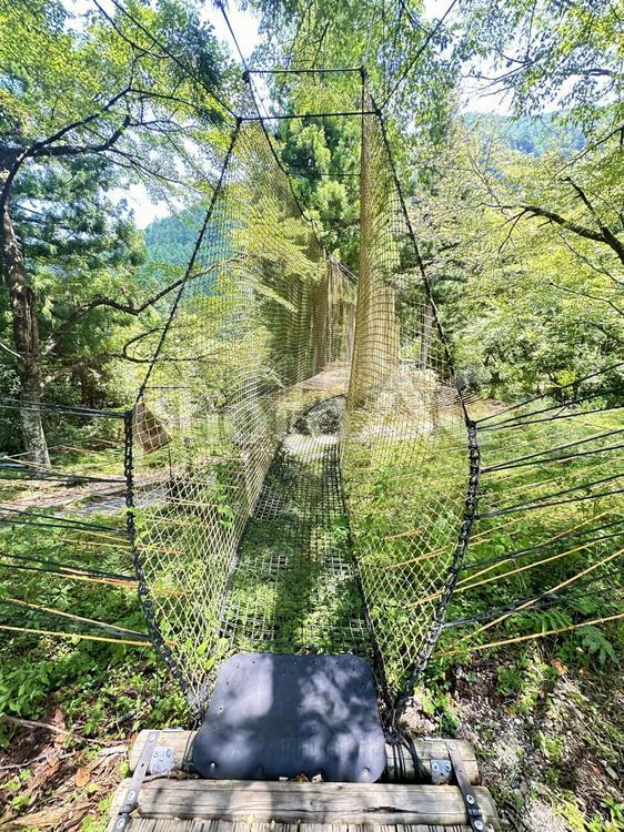 日本の秘境　十津川村　吊り橋 十津川村,自然,森林の写真素材