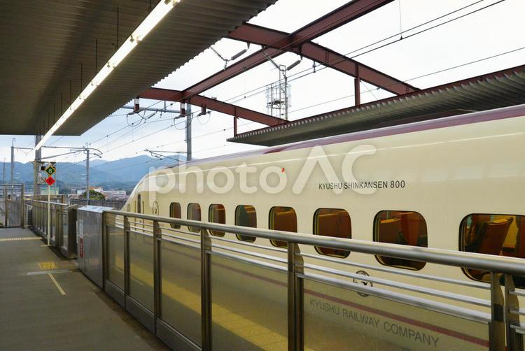 九州新幹線　出水駅　06 500系,700系,スピードの写真素材