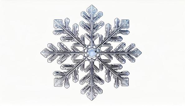 六角形の雪の結晶 銀色 デザイン素材 六角形の雪の結晶 銀色 デザイン素材の写真