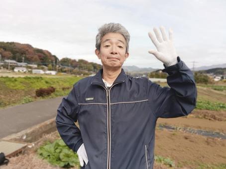 兼業農家のシニア男性 シニア,シニア男性,50代の写真素材