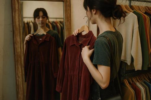 古着鏡合わせの写真