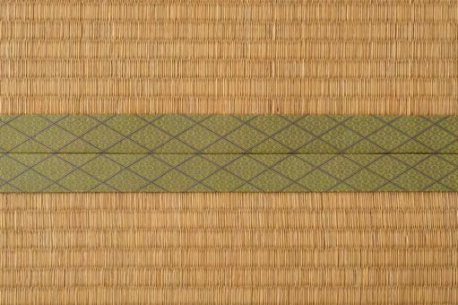 畳のヘリと編み目テクスチャ 畳,畳表,ヘリの写真素材