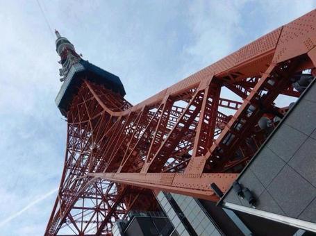 東京タワー 東京タワー,何人もありません,鋼の写真素材