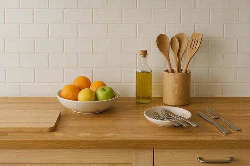 キッチンとワークトップの写真