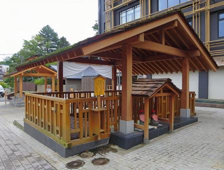 裏草津の目洗い地蔵 草津温泉,裏草津,温泉街の写真素材