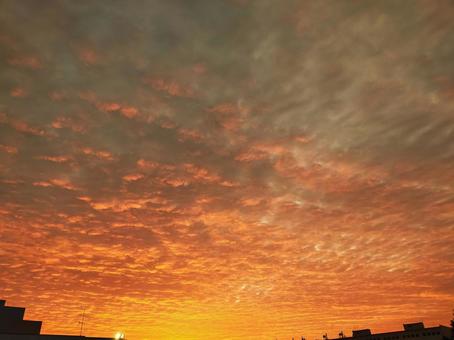 朝焼けの空の写真