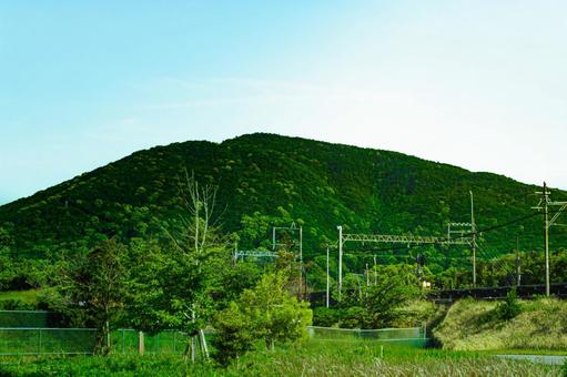 伊勢の夏の山 伊勢の夏の山 山,青々,夏の写真素材