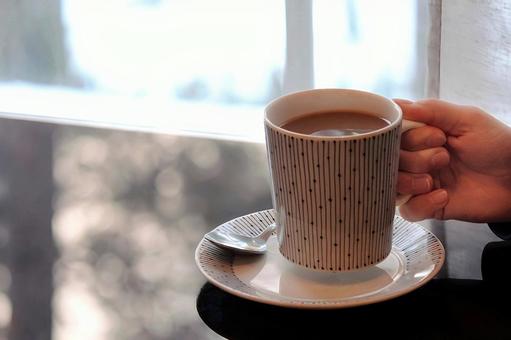 ほっと一息 コーヒータイム 2 コーヒー,コーヒータイム,マグカップの写真素材