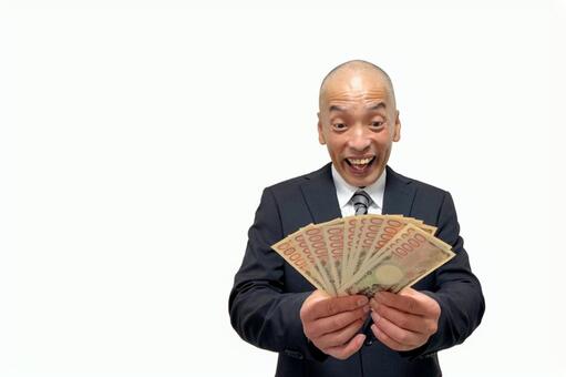 投資に成功してお金持ちのスーツ中年男性 男性,ビジネス,スーツの写真素材