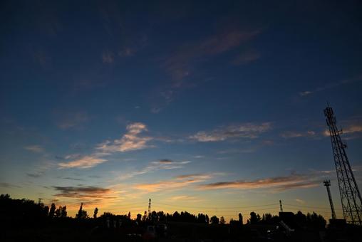 夕焼け 2025/8/15 夕焼け 2025/8/15 夕焼け,夕暮れ,夕方の写真素材