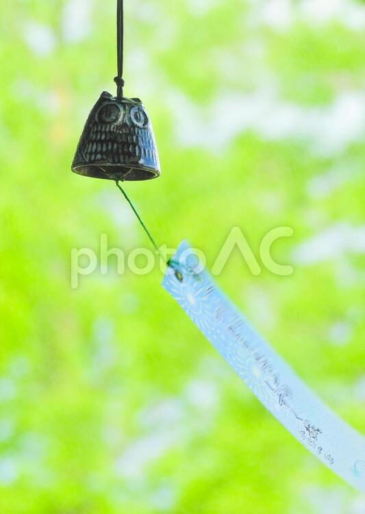 夏のイメージ　風鈴 風鈴,納涼,涼しいの写真素材