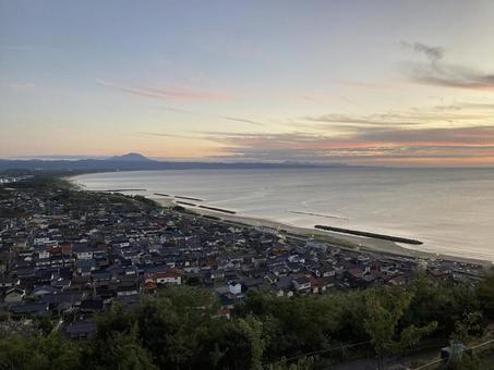 出雲の夕暮れ 夕暮れ,夕焼け,出雲の写真素材