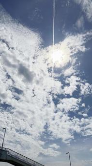 Photo, aerial cloud, blue sky, cloud, 