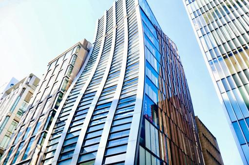 銀座の高層ビル群 銀座,高層ビル,オフィスビルの写真素材