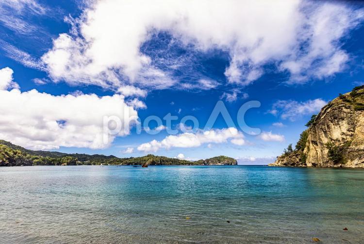 小笠原諸島　境浦海岸から望む絶景 父島,小笠原諸島,海の写真素材