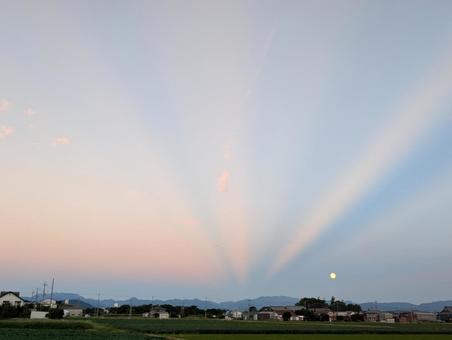 月と空 月と空 月,満月,空の写真素材