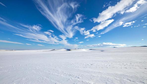 青空と雪原 青空と雪原の写真