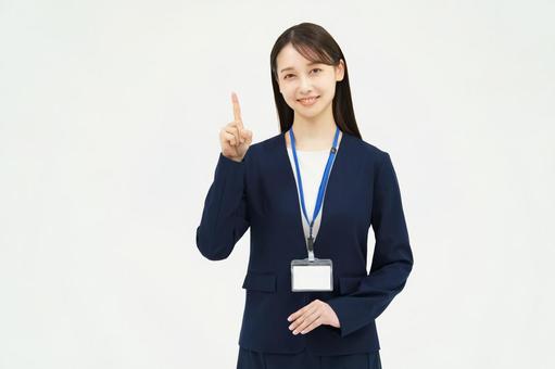 A woman in a suit posing with one hand, geschäft, geschäftsfrau, pose, JPG