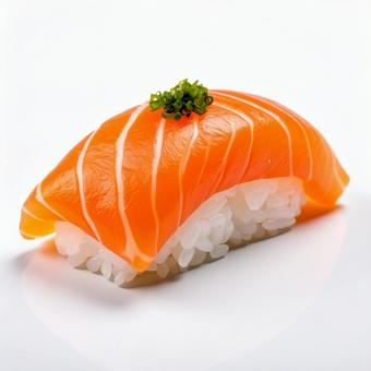 サーモンの握り寿司 サーモンの握り寿司の写真