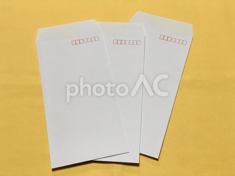 定形封筒（白封筒） 定形封筒,封筒,白封筒の写真素材