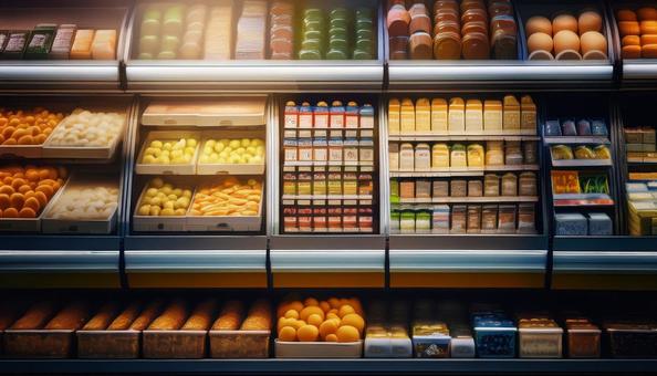 スーパーマーケットの内装の写真