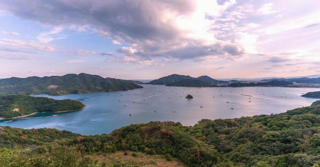 鳴門市・四方見展望台からの眺め 四方見展望台,徳島県,鳴門市の写真素材