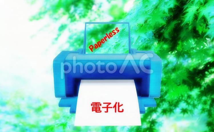 ペーパーレス・電子化イメージ 電子化,ペーパーレス,ビジネスの写真素材