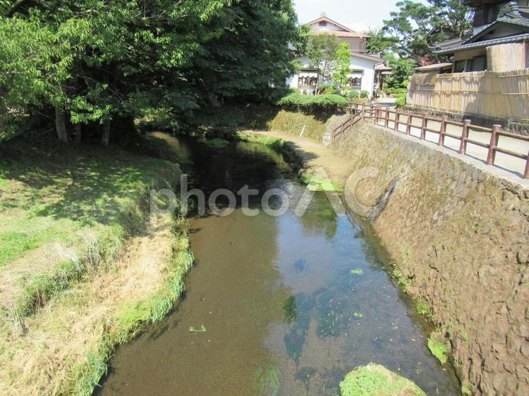 世界文化遺産の山梨県、忍野八海の風景 忍野八海,湧水群,湧水の写真素材