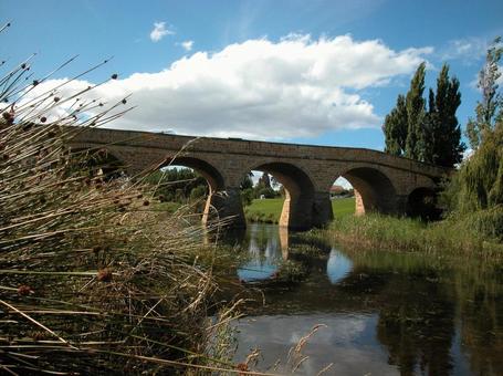 リッチモンド橋、静かにたたずむ オーストラリア,タスマニア,リッチモンド橋の写真素材