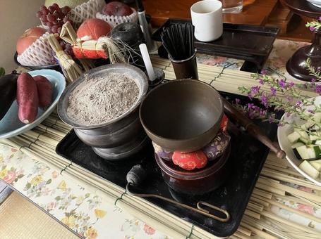 お盆飾り1 お盆飾り,お盆,仏壇の写真素材