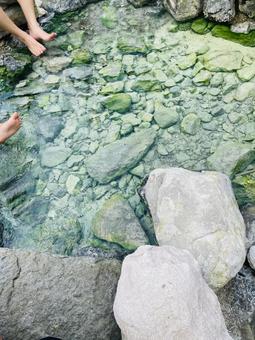 草津温泉 足湯 草津温泉 足湯 草津温泉,西の河原,足湯の写真素材