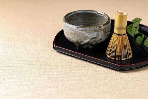 焼物　陶芸　pottery 茶道,抹茶,畳の写真素材