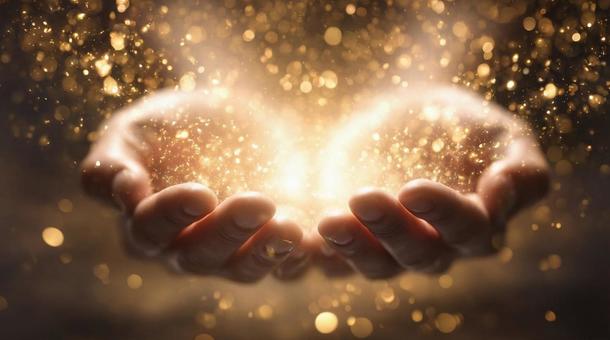 輝きを包む両手の祈り・ヒーリング・希望 輝きを包む両手の祈り・ヒーリング・希望の写真