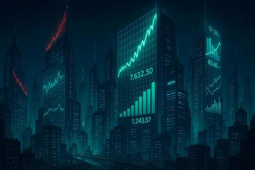 未来都市と金融データ 未来都市と金融データの写真