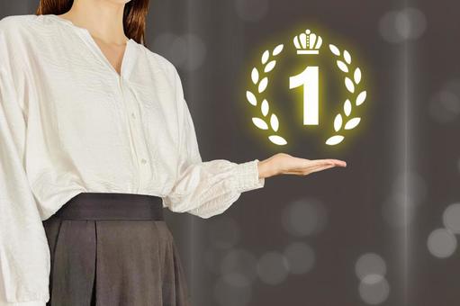 ランキング一位をおすすめする女性 ランキング,1位,ナンバーワンの写真素材