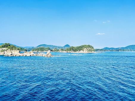 九十九島 九十九島 海,島,嶋の写真素材