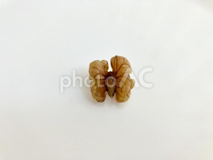 生くるみ(表/裏)綺麗な形♪ 生クルミ,くるみ,食べ物の写真素材