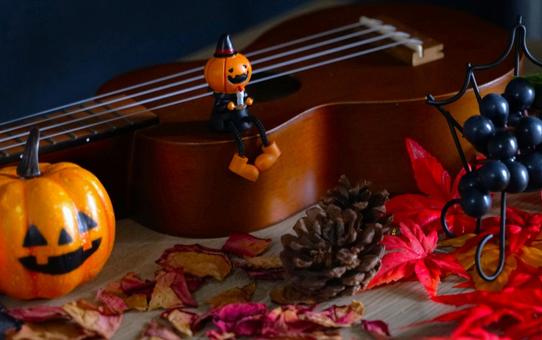 ウクレレ、ハロウィン①(ダーク) ウクレレ、ハロウィン①(ダーク)の写真