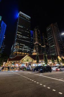 都市夜景 都市夜景,夜景,シンガポールの写真素材