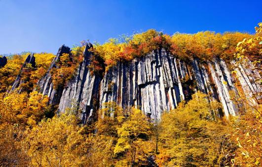 天人峡の紅葉 天人峡の紅葉 天人峡,天人峡温泉,北海道の写真素材