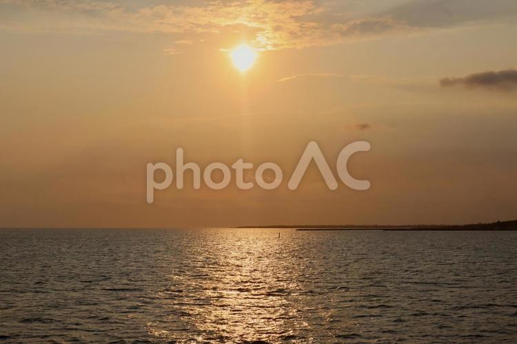 東シナ海の夕景② 宮古島,沖縄,東シナ海の写真素材