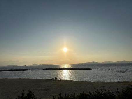 美しい夕日 美しい夕日の写真