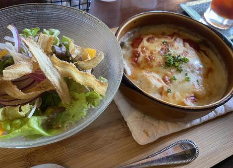 ランチ ランチ カフェ,ランチ,グラタンの写真素材