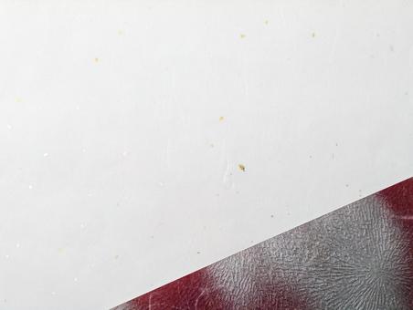 背景素材(和紙)金箔白&赤柄 背景素材(和紙)金箔白&赤柄の写真