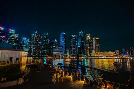 【シンガポール】マリーナベイサンズの周辺 シンガポール,ショップス,マリーナベイサンズの写真素材