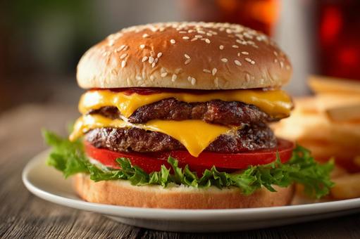 美味しそうなハンバーガー 美味しそうなハンバーガーの写真