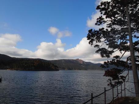 芦ノ湖 芦ノ湖,湖,自然の写真素材